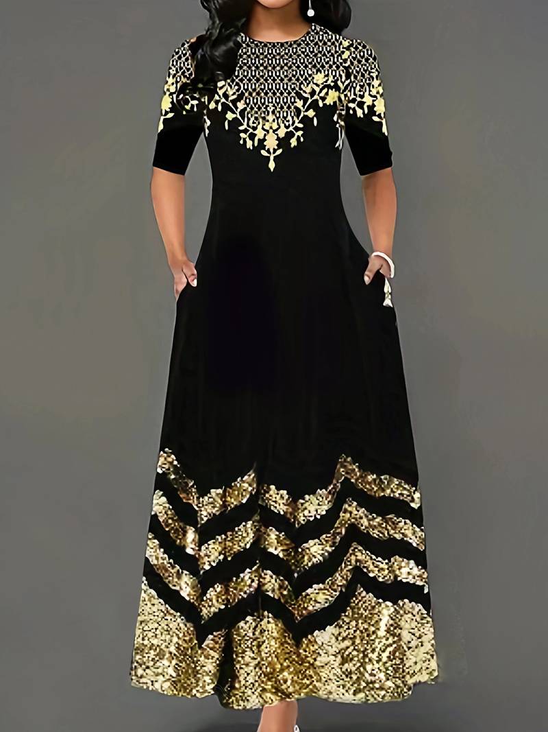 Klassieke gouden details Zakjurk - Afbeelding 4