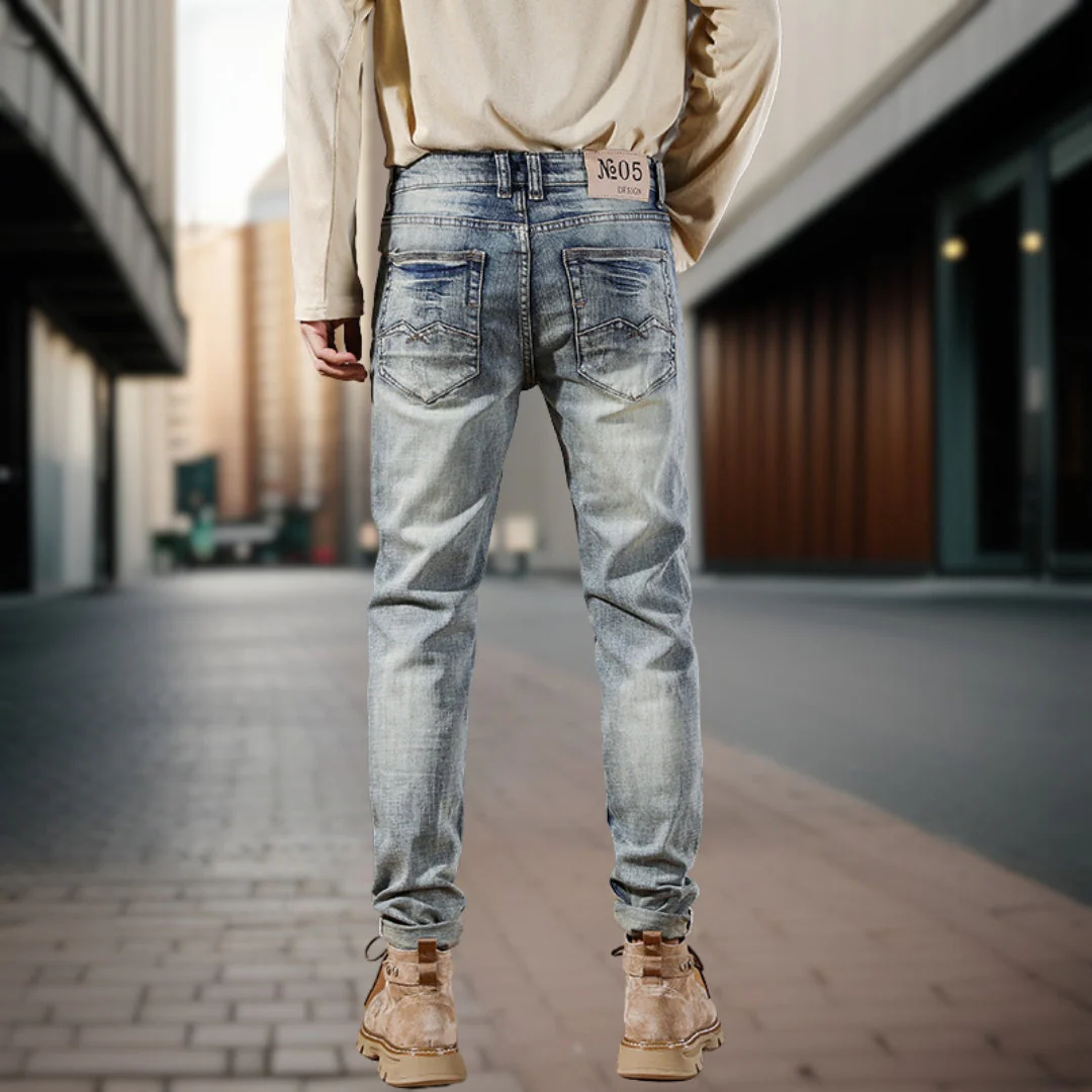 Bastian | Retro jeans met kreukels - Afbeelding 6