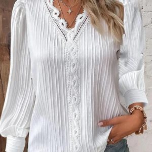 Elegante effen kanten topjes