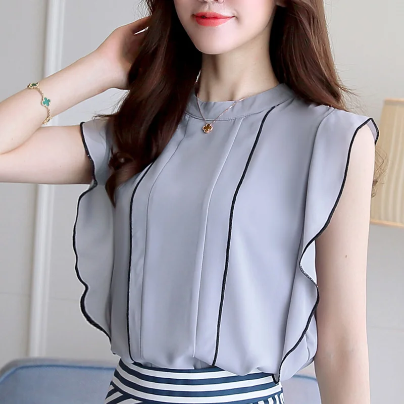 Chiffon blouse voor dames - Afbeelding 3