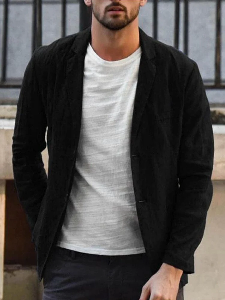 Casual Zachte Katoenen Blazer - Afbeelding 2