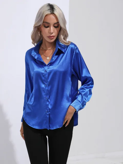 Elegante satijnen blouse - Afbeelding 6