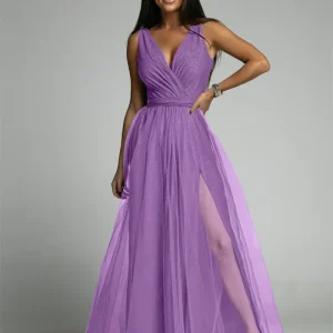 Elegante jurk met V-hals