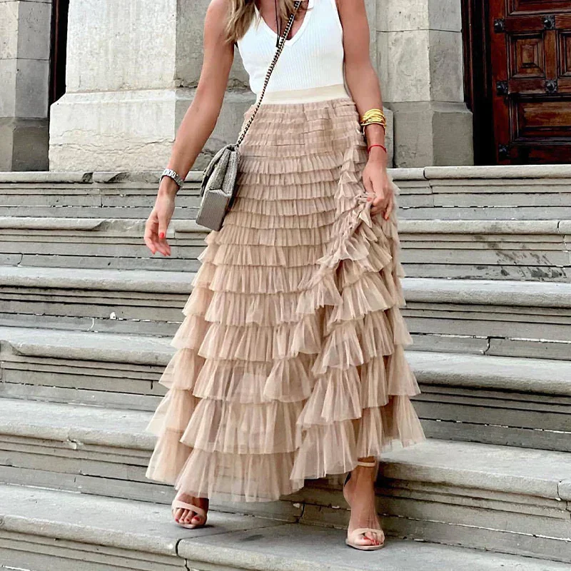 Elegante gelaagde rok - Afbeelding 6